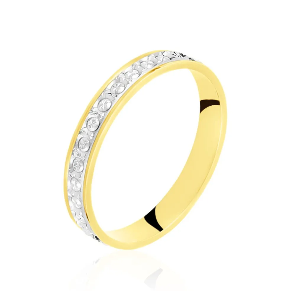 Alliance Fantaisie Ruban Plat Or Bicolore