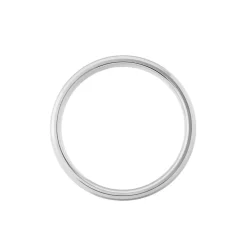 Alliance Fleur De Peau Ruban Bombé Or Blanc