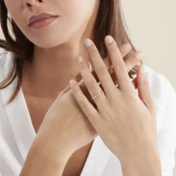 Alliance Grain De Folie Diamantee Ruban Plat Or Bicolore