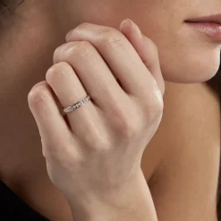 Alliance Grain De Folie Diamantee Ruban Plat Or Bicolore