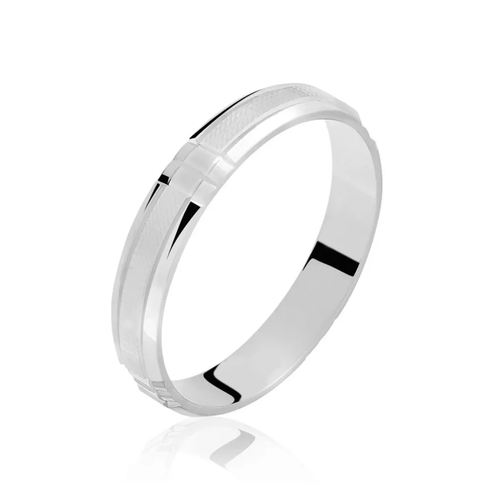 Alliance Hades Texture Ruban Plat Palladium Blanc