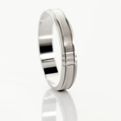 Alliance Hades Texture Ruban Plat Palladium Blanc