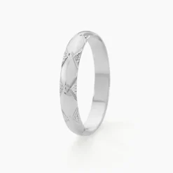 Alliance Harmonie Demi Jonc Classique Or Blanc