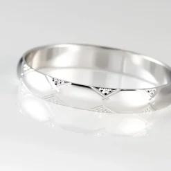 Alliance Harmonie Demi Jonc Classique Or Blanc