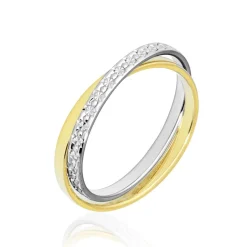 Alliance Hermana Ruban Plat Or Bicolore