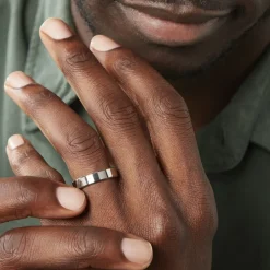 Alliance Hild Ruban Biseaute Palladium Blanc