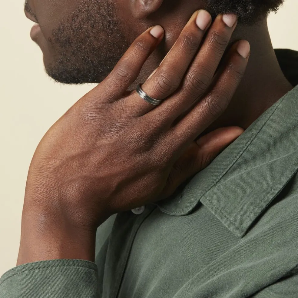 Alliance Ikhlas Ruban Plat Argent Blanc