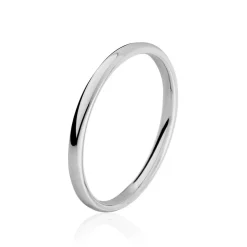 Alliance Isaac Demi Jonc Confort Or Blanc