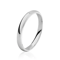 Alliance Isaac Demi Jonc Confort Or Blanc