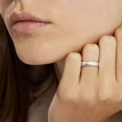 Alliance Ketly Ruban Plat Argent Blanc