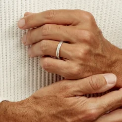 Alliance Ketly Ruban Plat Argent Blanc