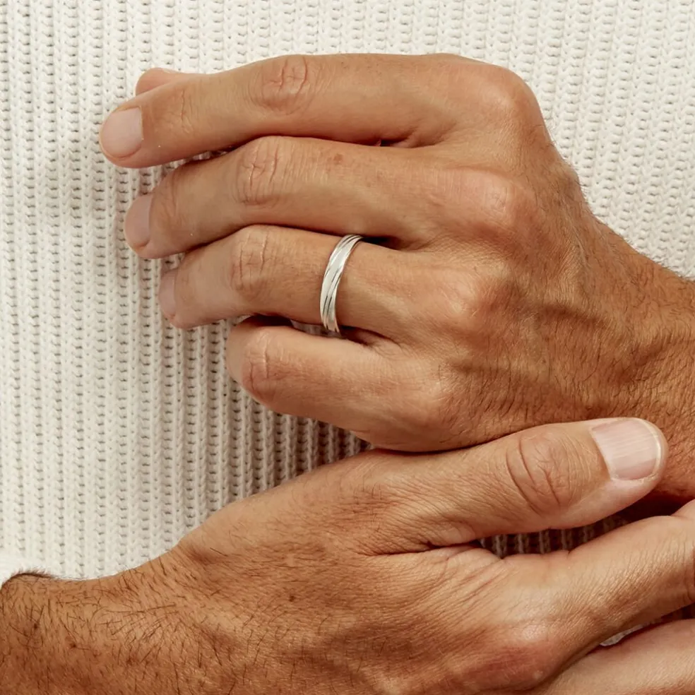 Alliance Ketly Ruban Plat Argent Blanc