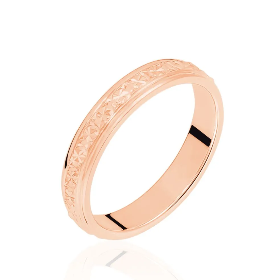 Alliance Laura Ruban Plat Or Rose