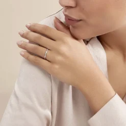 Alliance Laurie Demi-tour Or Blanc Diamant