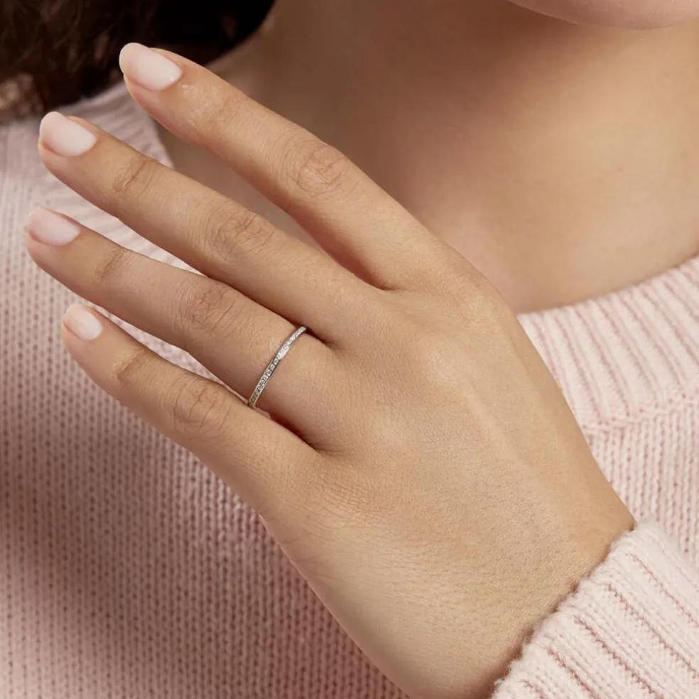 Alliance Laurie Tour Complet Or Blanc Diamant