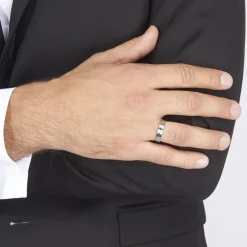 Alliance Liseret Central Ruban Plat Palladium Blanc