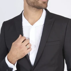 Alliance Liseret Central Ruban Plat Palladium Blanc