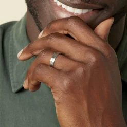 Alliance Liseret Central Ruban Plat Palladium Blanc