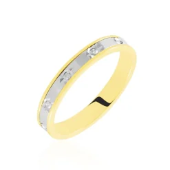 Alliance Madin Ruban Plat Or Bicolore