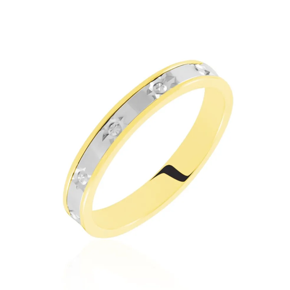 Alliance Madin Ruban Plat Or Bicolore