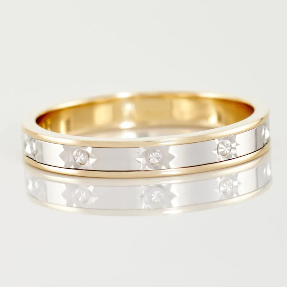 Alliance Madin Ruban Plat Or Bicolore