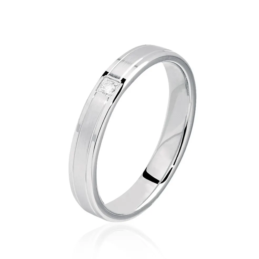 Alliance Mae Or Blanc Diamant