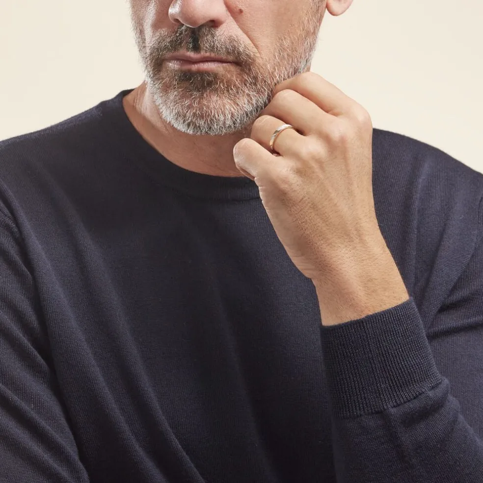 Alliance Manig Ruban Plat Or Bicolore