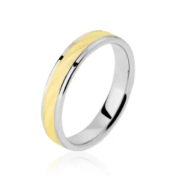 Alliance Maria-celeste Ruban Plat Or Bicolore