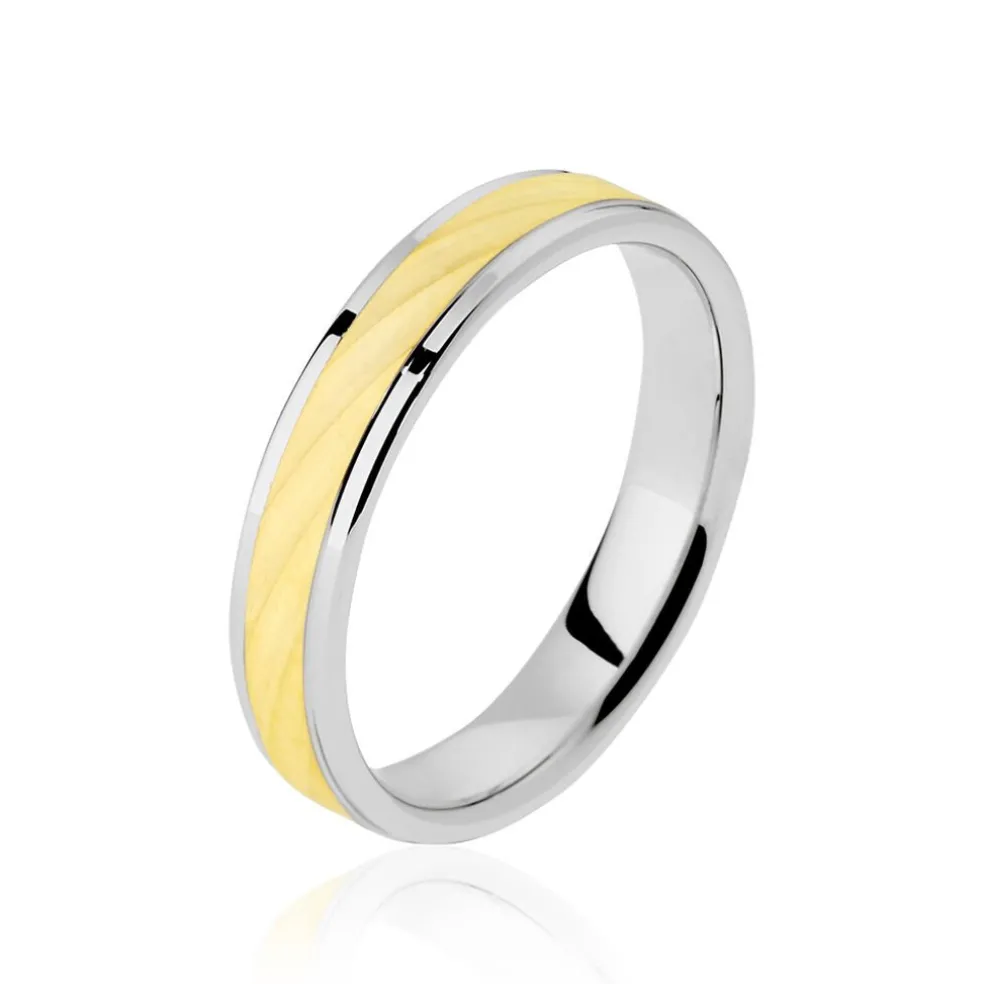 Alliance Maria-celeste Ruban Plat Or Bicolore