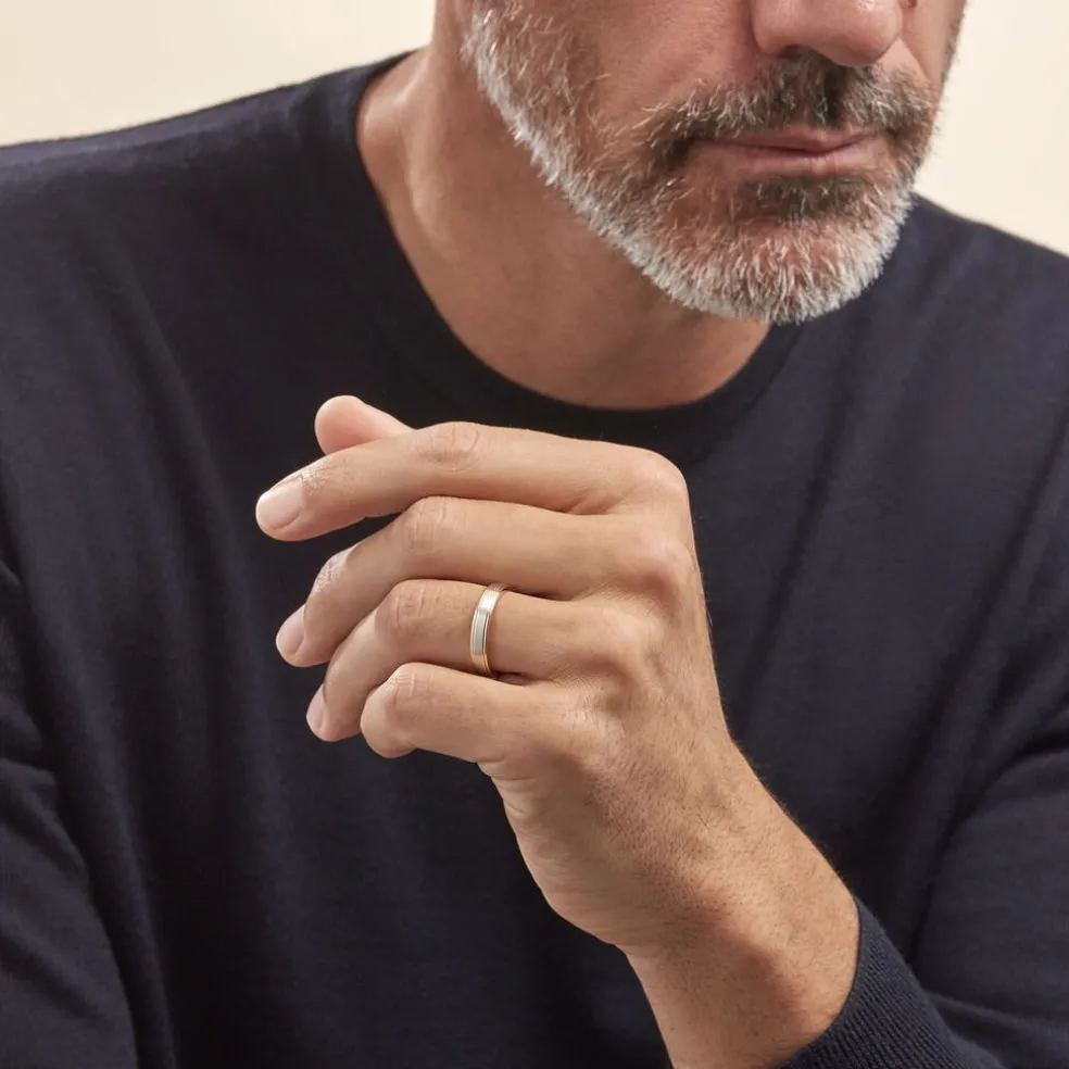 Alliance Markei Ruban Plat Or Bicolore