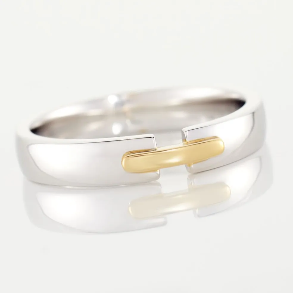 Alliance Marton Ruban Plat Or Bicolore