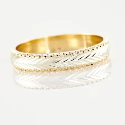 Alliance Marzelle Ruban Plat Or Bicolore