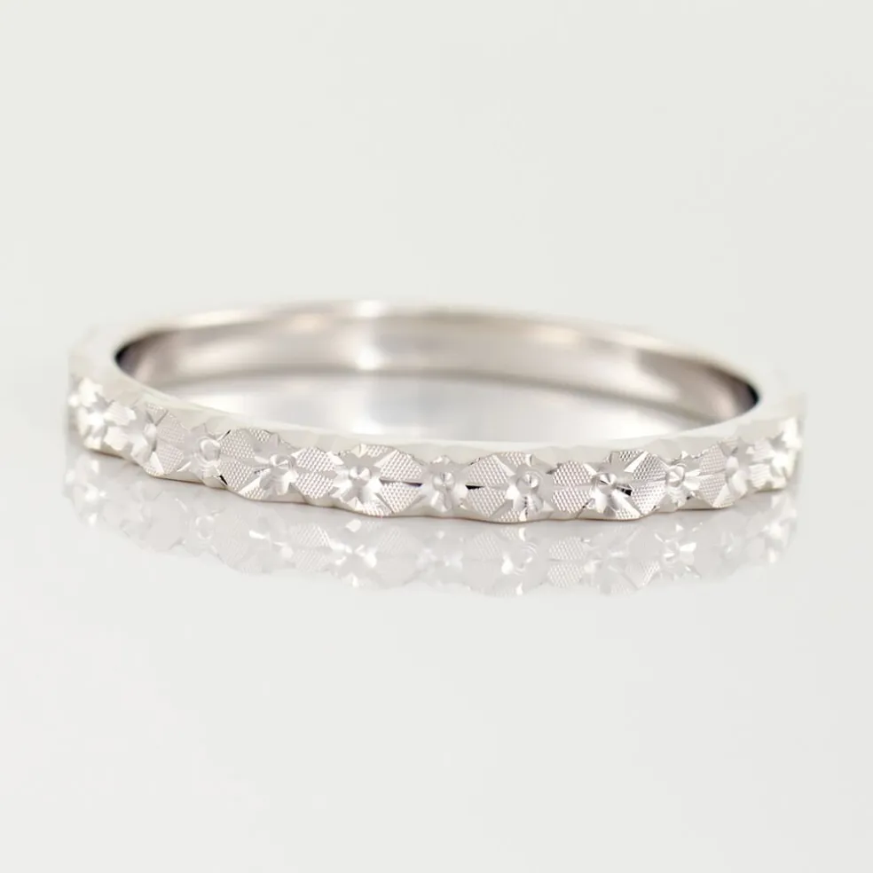 Alliance Marziale Ruban Plat Or Blanc