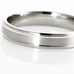 Alliance Mat Et Brillant Ruban Plat Palladium Blanc