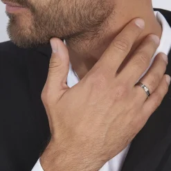 Alliance Mat Et Brillant Ruban Plat Palladium Blanc