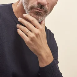 Alliance Mat Striee Ruban Plat Or Bicolore