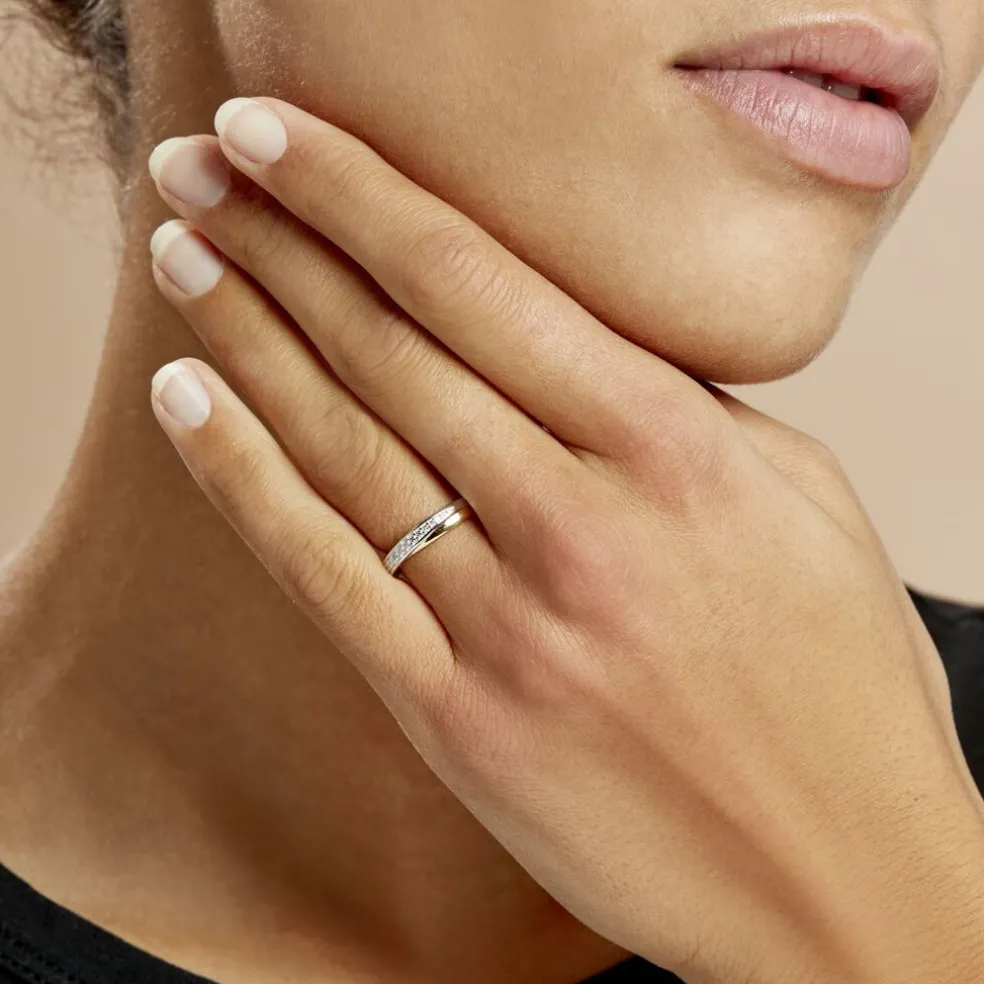 Alliance Maylisse Ruban Plat Or Bicolore