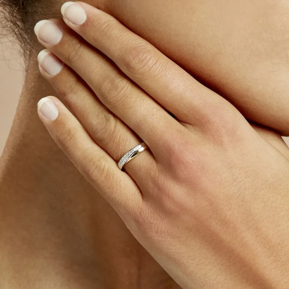 Alliance Maylisse Ruban Plat Or Bicolore