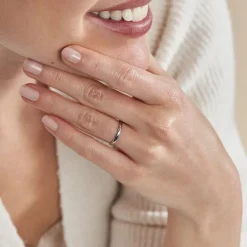 Alliance Meredithe Demi Jonc Classique Or Blanc