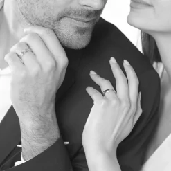 Alliance Meredithe Ruban Plat Or Blanc