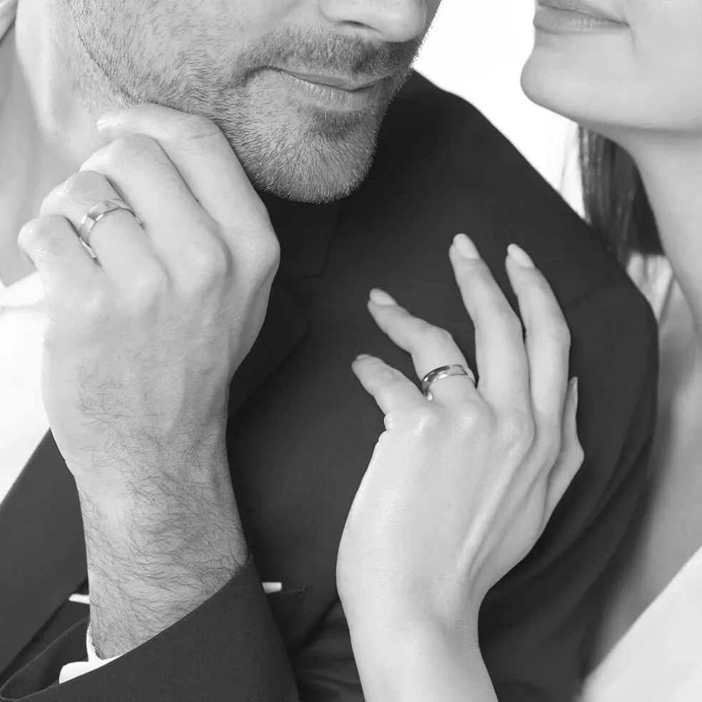 Alliance Meredithe Ruban Plat Or Blanc