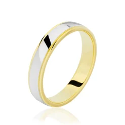 Alliance Miroir Ruban Plat Or Bicolore