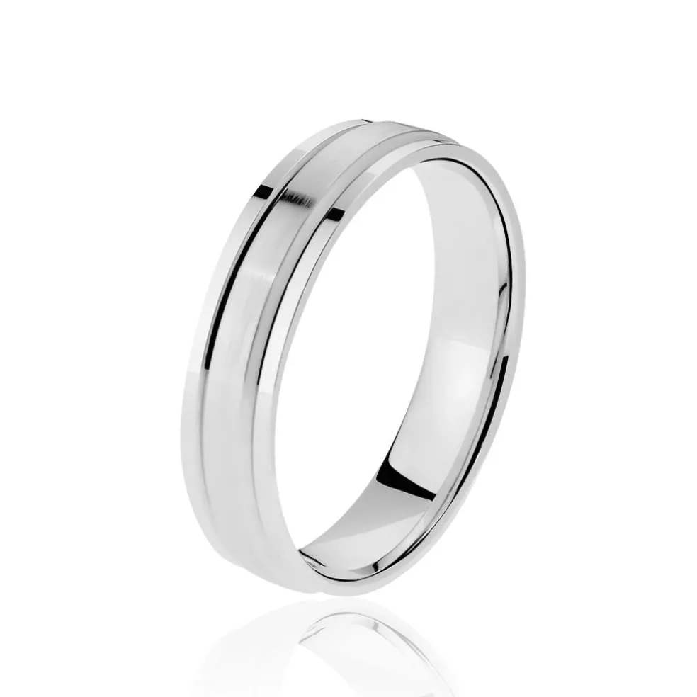 Alliance Miya Demi Jonc Classique Or Blanc