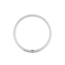 Alliance Multi Facettes Diamantee Ruban Plat Or Blanc