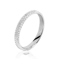 Alliance Multi Facettes Diamantee Or Blanc