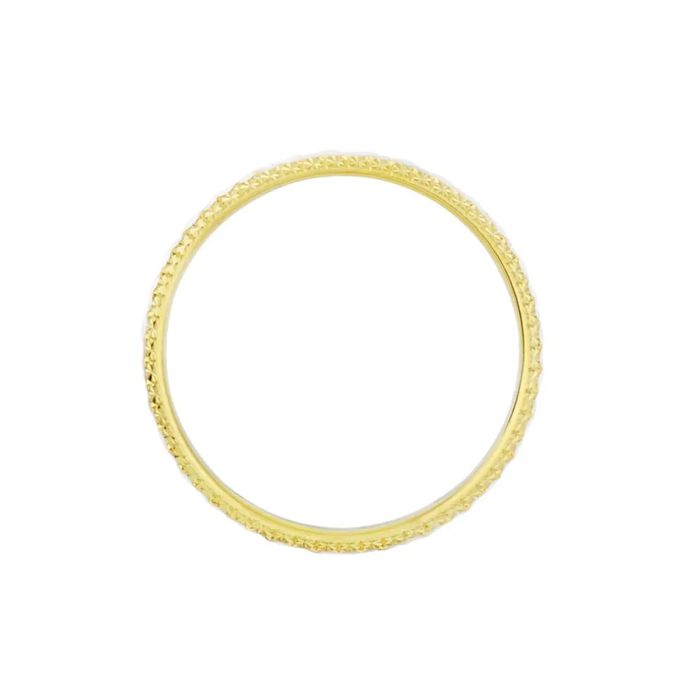 Alliance Multi Facettes Diamantee Demi Jonc Classique Or Bicolore