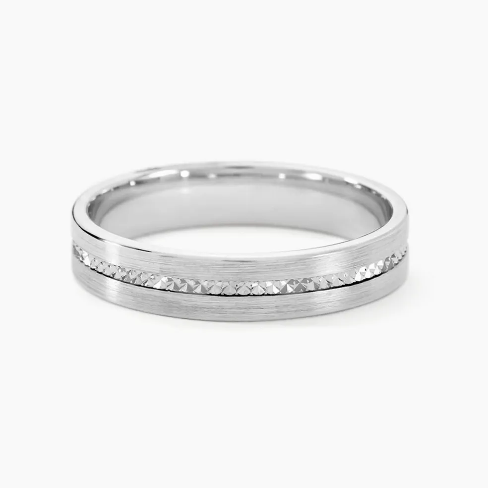 Alliance Nelcie Ruban Plat Argent Blanc