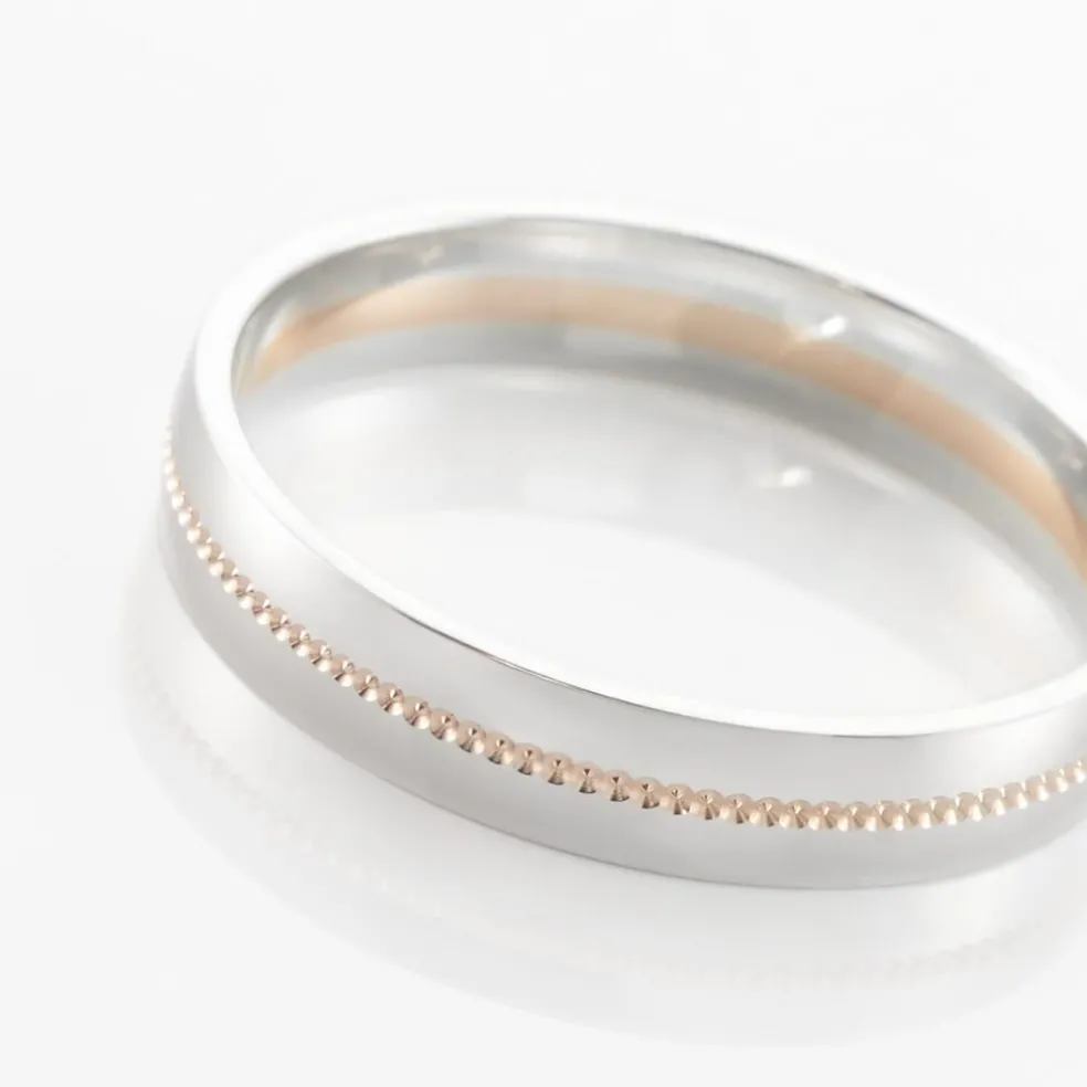 Alliance Or Bicolore Perle