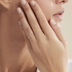 Alliance Or Jaune Diamantee