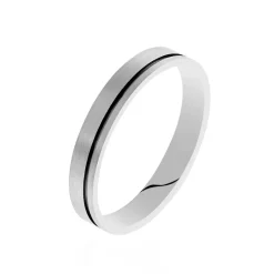 Alliance Paddy Ruban Plat Palladium Bicolore